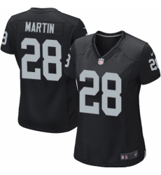 Women's Nike Oakland Raiders #28 Doug Martin Game Black Team Color NFL Jersey