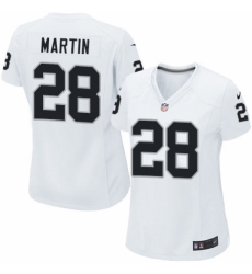 Women's Nike Oakland Raiders #28 Doug Martin Game White NFL Jersey