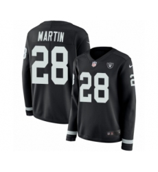 Women's Nike Oakland Raiders #28 Doug Martin Limited Black Therma Long Sleeve NFL Jersey