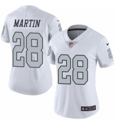 Women's Nike Oakland Raiders #28 Doug Martin Limited White Rush Vapor Untouchable NFL Jersey