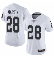 Women's Nike Oakland Raiders #28 Doug Martin White Vapor Untouchable Elite Player NFL Jersey