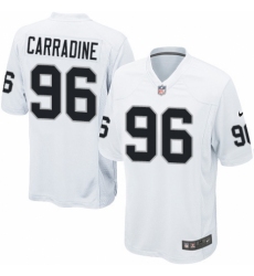 Men's Nike Oakland Raiders #96 Cornellius Carradine Game White NFL Jersey