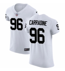 Men's Nike Oakland Raiders #96 Cornellius Carradine White Vapor Untouchable Elite Player NFL Jersey