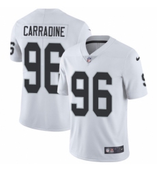 Men's Nike Oakland Raiders #96 Cornellius Carradine White Vapor Untouchable Limited Player NFL Jersey
