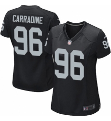 Women's Nike Oakland Raiders #96 Cornellius Carradine Game Black Team Color NFL Jersey