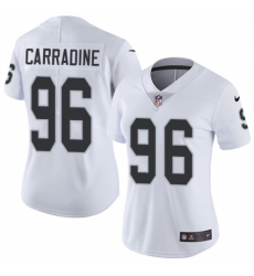 Women's Nike Oakland Raiders #96 Cornellius Carradine White Vapor Untouchable Elite Player NFL Jersey