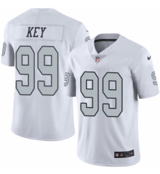 Men's Nike Oakland Raiders #99 Arden Key Elite White Rush Vapor Untouchable NFL Jersey