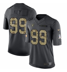 Men's Nike Oakland Raiders #99 Arden Key Limited Black 2016 Salute to Service NFL Jersey