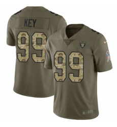 Men's Nike Oakland Raiders #99 Arden Key Limited Olive/Camo 2017 Salute to Service NFL Jersey