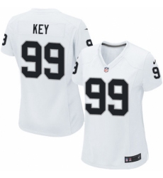 Women's Nike Oakland Raiders #99 Arden Key Game White NFL Jersey
