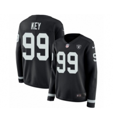 Women's Nike Oakland Raiders #99 Arden Key Limited Black Therma Long Sleeve NFL Jersey