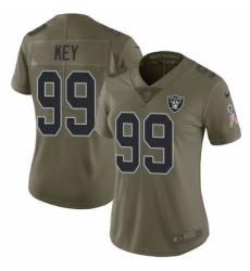 Women's Nike Oakland Raiders #99 Arden Key Limited Olive 2017 Salute to Service NFL Jersey