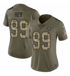 Women's Nike Oakland Raiders #99 Arden Key Limited Olive/Camo 2017 Salute to Service NFL Jersey