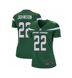 Women's New York Jets #22 Trumaine Johnson Game Green Team Color Football Jersey