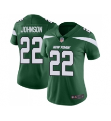 Women's New York Jets #22 Trumaine Johnson Green Team Color Vapor Untouchable Limited Player Football Jersey