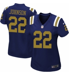 Women's Nike New York Jets #22 Trumaine Johnson Game Navy Blue Alternate NFL Jersey