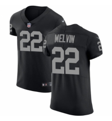 Men's Nike Oakland Raiders #22 Rashaan Melvin Black Team Color Vapor Untouchable Elite Player NFL Jersey