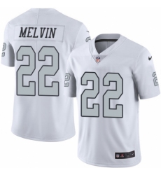 Men's Nike Oakland Raiders #22 Rashaan Melvin Limited White Rush Vapor Untouchable NFL Jersey