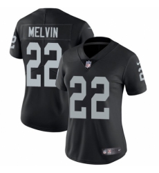 Women's Nike Oakland Raiders #22 Rashaan Melvin Black Team Color Vapor Untouchable Elite Player NFL Jersey