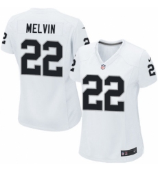 Women's Nike Oakland Raiders #22 Rashaan Melvin Game White NFL Jersey