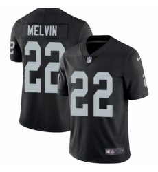 Youth Nike Oakland Raiders #22 Rashaan Melvin Black Team Color Vapor Untouchable Limited Player NFL Jersey