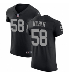 Men's Nike Oakland Raiders #58 Kyle Wilber Black Team Color Vapor Untouchable Elite Player NFL Jersey