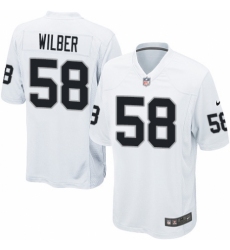 Men's Nike Oakland Raiders #58 Kyle Wilber Game White NFL Jersey