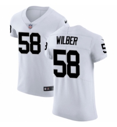 Men's Nike Oakland Raiders #58 Kyle Wilber White Vapor Untouchable Elite Player NFL Jersey