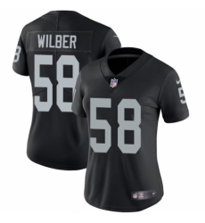 Women's Nike Oakland Raiders #58 Kyle Wilber Black Team Color Vapor Untouchable Limited Player NFL Jersey