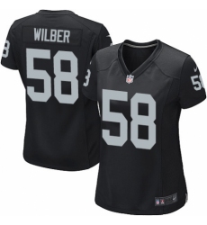 Women's Nike Oakland Raiders #58 Kyle Wilber Game Black Team Color NFL Jersey