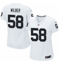 Women's Nike Oakland Raiders #58 Kyle Wilber Game White NFL Jersey