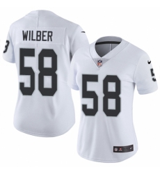 Women's Nike Oakland Raiders #58 Kyle Wilber White Vapor Untouchable Limited Player NFL Jersey
