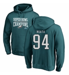 Nike Philadelphia Eagles #94 Haloti Ngata Green Super Bowl LII Champions Pullover Hoodie