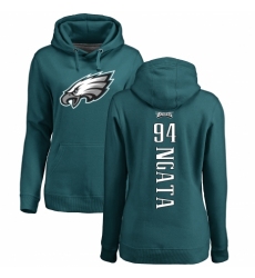Women's Nike Philadelphia Eagles #94 Haloti Ngata Green Backer Pullover Hoodie