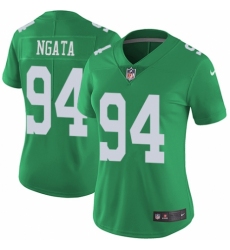 Women's Nike Philadelphia Eagles #94 Haloti Ngata Limited Green Rush Vapor Untouchable NFL Jersey
