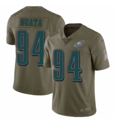 Youth Nike Philadelphia Eagles #94 Haloti Ngata Limited Olive 2017 Salute to Service NFL Jersey
