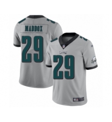 Women's Philadelphia Eagles #29 Avonte Maddox Limited Silver Inverted Legend Football Jersey