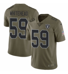 Men's Nike Oakland Raiders #59 Tahir Whitehead Limited Olive 2017 Salute to Service NFL Jersey