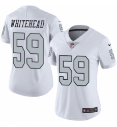 Women's Nike Oakland Raiders #59 Tahir Whitehead Limited White Rush Vapor Untouchable NFL Jersey