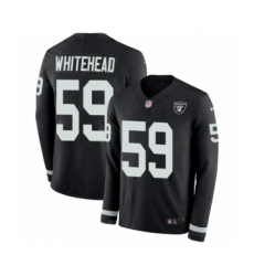 Youth Nike Oakland Raiders #59 Tahir Whitehead Limited Black Therma Long Sleeve NFL Jersey