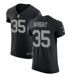 Men's Nike Oakland Raiders #35 Shareece Wright Black Team Color Vapor Untouchable Elite Player NFL Jersey