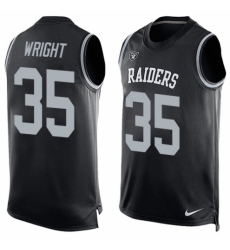 Men's Nike Oakland Raiders #35 Shareece Wright Limited Black Player Name & Number Tank Top NFL Jersey