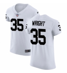 Men's Nike Oakland Raiders #35 Shareece Wright White Vapor Untouchable Elite Player NFL Jersey