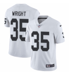 Men's Nike Oakland Raiders #35 Shareece Wright White Vapor Untouchable Limited Player NFL Jersey