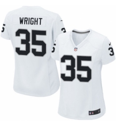 Women's Nike Oakland Raiders #35 Shareece Wright Game White NFL Jersey