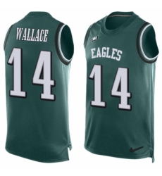 Men's Nike Philadelphia Eagles #14 Mike Wallace Limited Midnight Green Player Name & Number Tank Top NFL Jersey