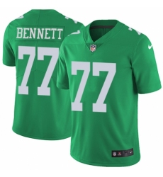 Men's Nike Philadelphia Eagles #77 Michael Bennett Limited Green Rush Vapor Untouchable NFL Jersey