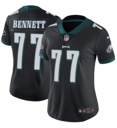 Women's Nike Philadelphia Eagles #77 Michael Bennett Black Alternate Vapor Untouchable Limited Player NFL Jersey