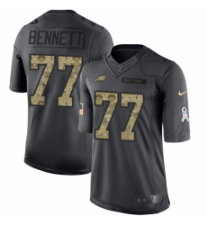Youth Nike Philadelphia Eagles #77 Michael Bennett Limited Black 2016 Salute to Service NFL Jersey