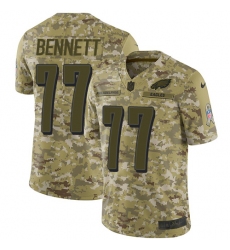 Youth Nike Philadelphia Eagles #77 Michael Bennett Limited Camo 2018 Salute to Service NFL Jersey
